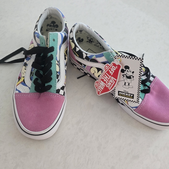 Vans Mickey Mouse Pink and Black Sneakers - Picture 3 of 12